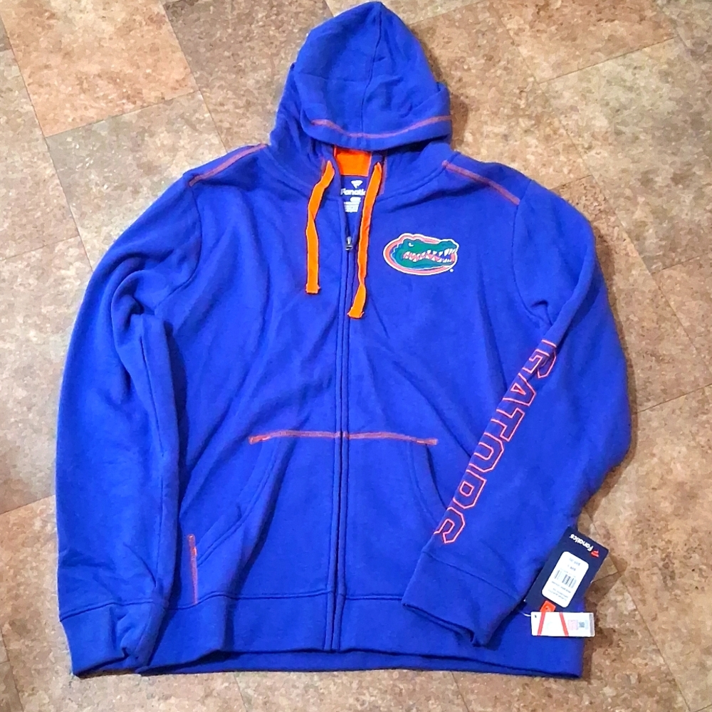 New. Men's Fanatics Florida Gators Zipper Hoodie. Size Large.